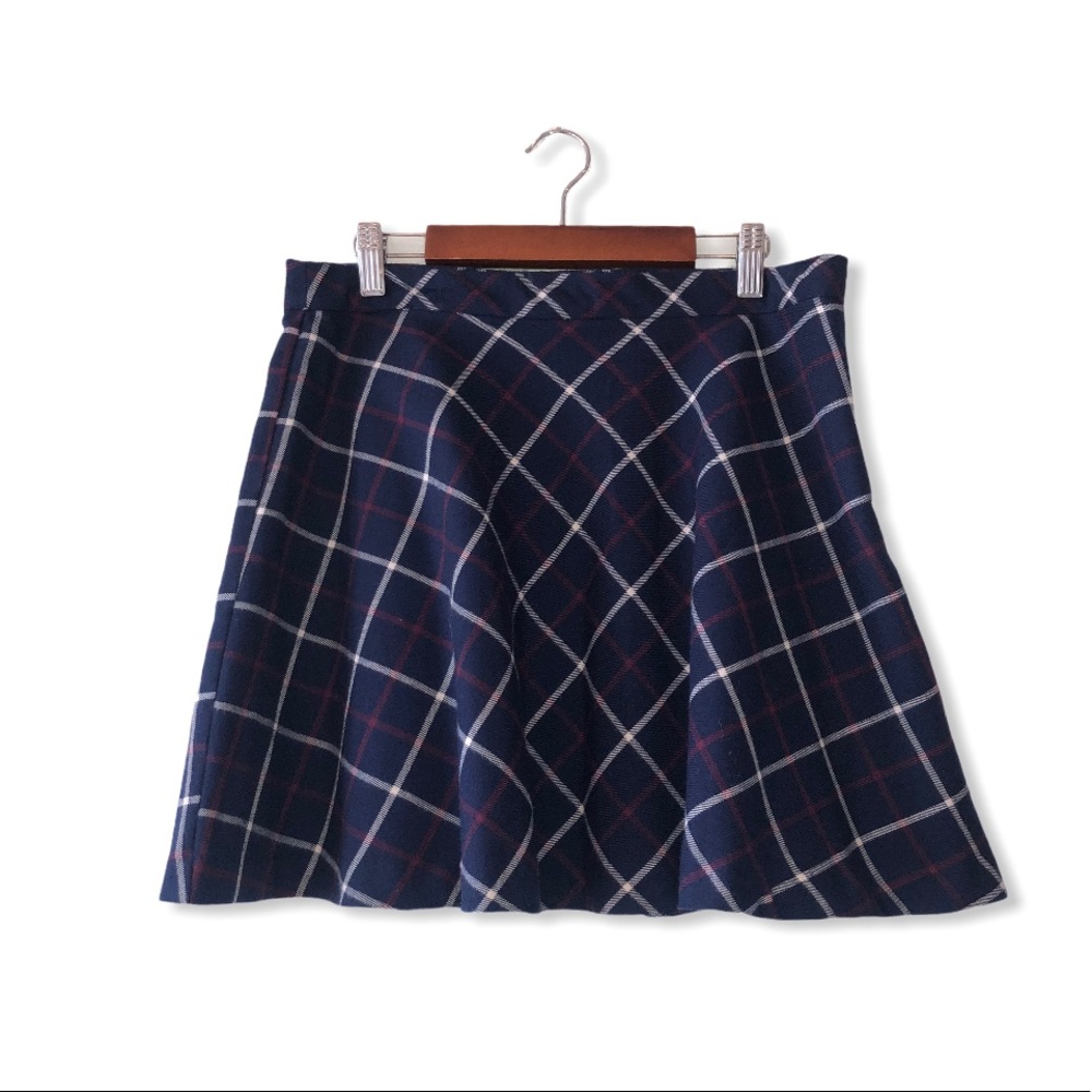 Forever 21 Plaid Tartan Skater Mini Skirt Sz M